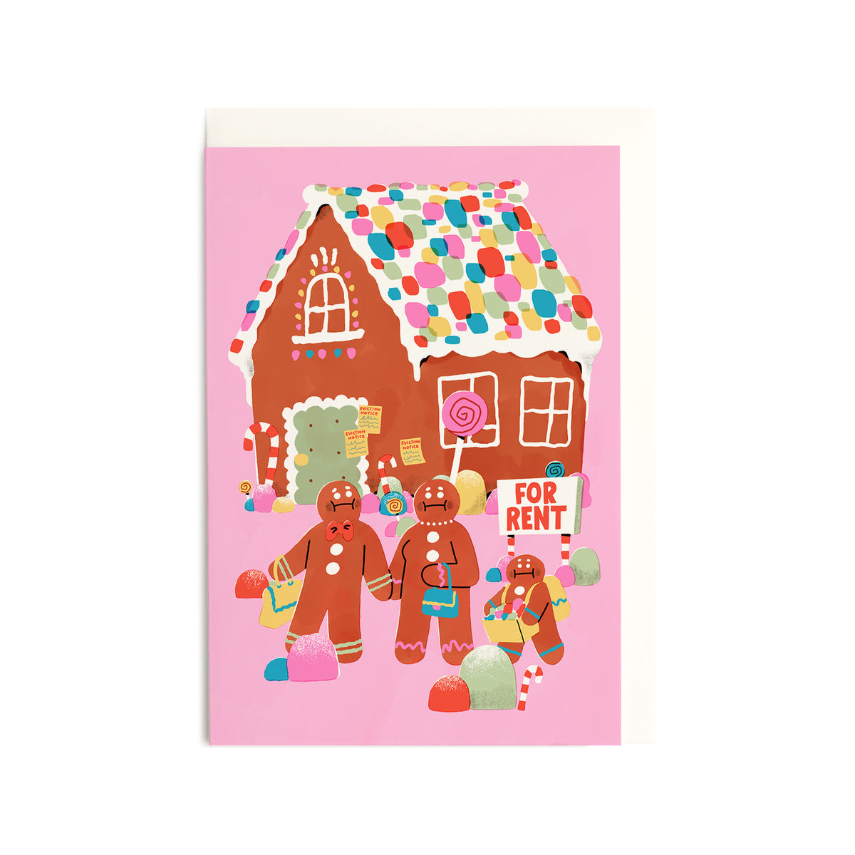 Gingerbread House For Rent - Christmas Card