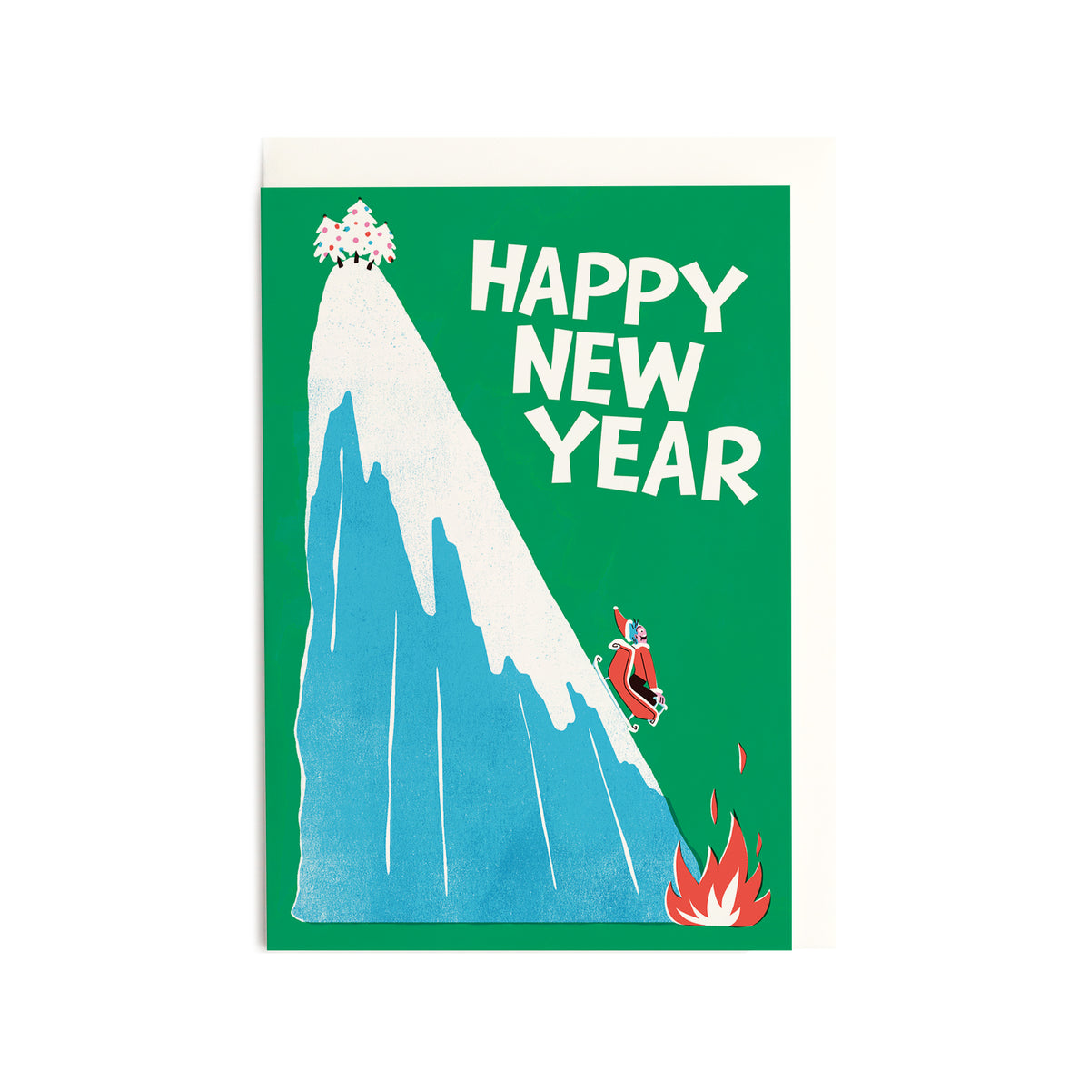 Downhill From Here - New Year Card